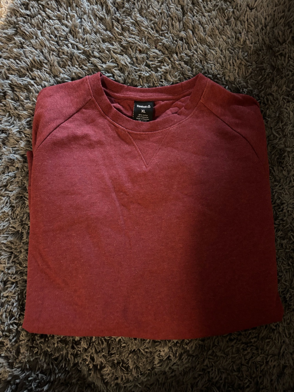Reebok Men's Crew Sweatshirt in Maroon